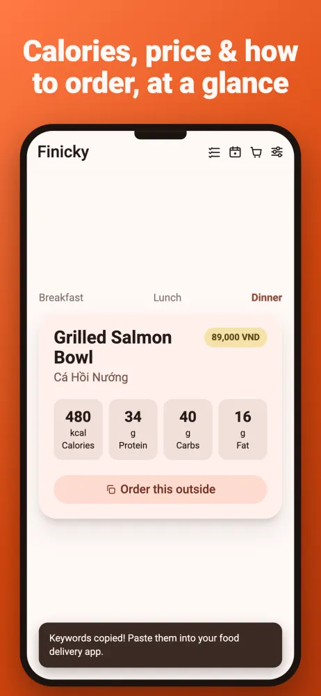 Order this outside with copied keywords for delivery apps